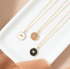 Splendid Iris - Tiny Cross Pendant Necklace: Black