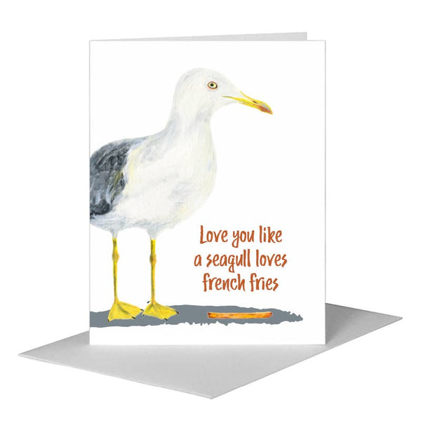 Printed Canvas - Seagull, Greeting Card (8636B): A2 Card
