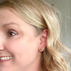 Hello Heather - Vintage Blush Mini Druzy Stud Earrings: Silver