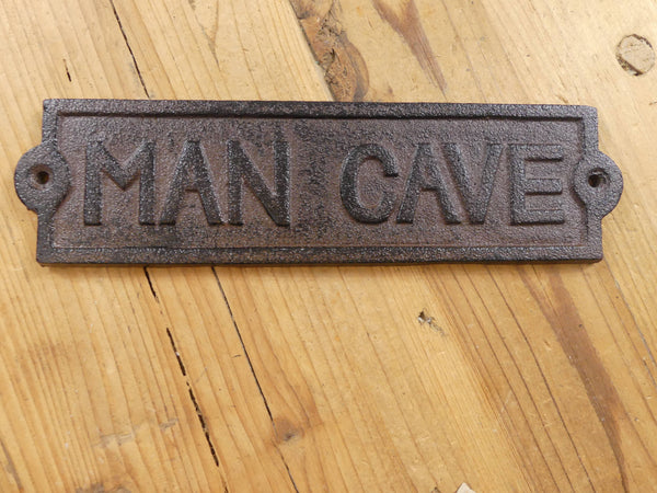 Midwest Craft House - CAST IRON "MAN CAVE" SIGN