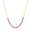 Splendid Iris - Delicate Crystal Accented Necklace: Aqua