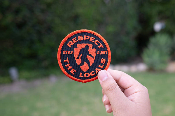 Squatchy - Respect The Locals Bigfoot Embroidered Patch | Woven Emblem