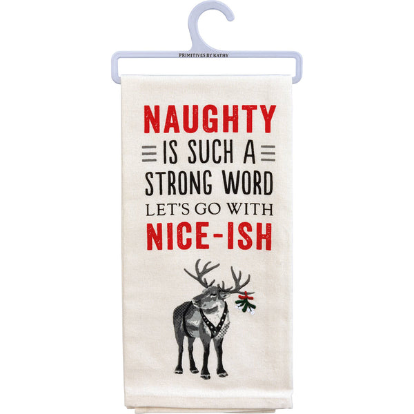 Primitives by Kathy - Naughty Let's Go With Niceish Kitchen Towel