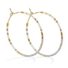 Splendid Iris - Miyuki Delica Hoop Earrings: Blue