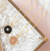 Splendid Iris - Tiny Cross Pendant Necklace: ROSE