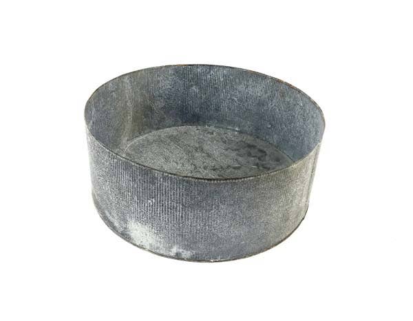 Home Kreation by KK dba Kraft Klub - XLarge Gray Zinc Round Tub