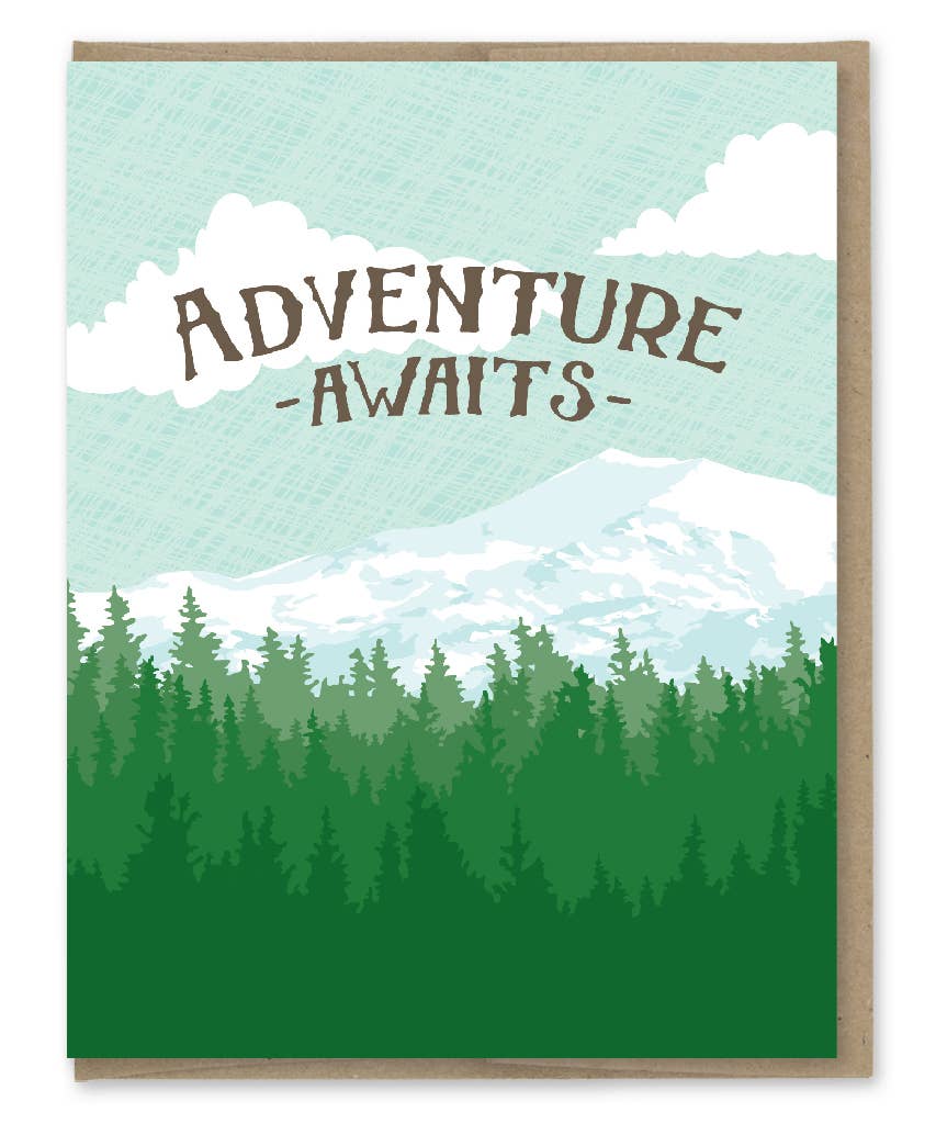 Modern Printed Matter - Adventure Awaits Graduation Card