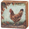 Primitives by Kathy - Fall Chicken Block Sign