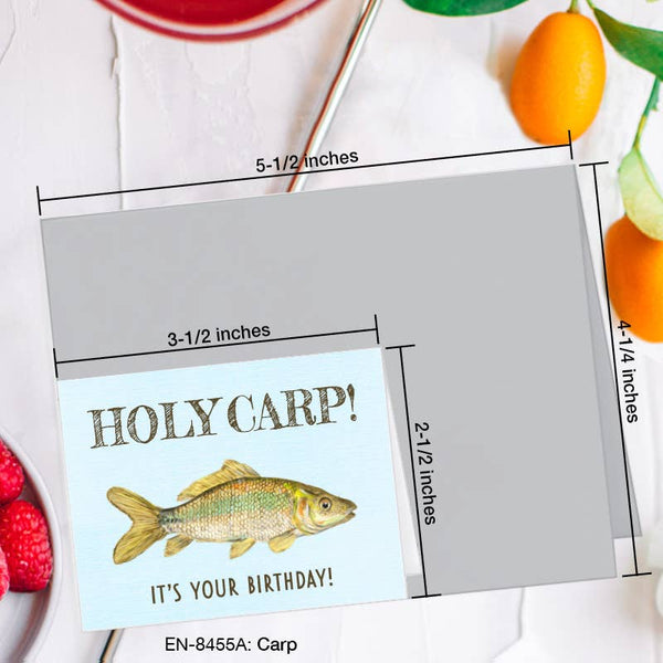 Printed Canvas - Carp, Greeting Card (8455A): A2 Card