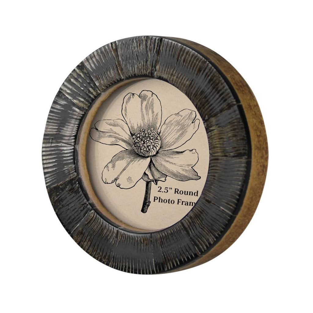 HomArt - Picture Frame - Round, Chagrin Horn 2.5”