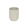 Cheungs Home Decor - Parlora Crossed Diagonal Pattern Ceramic Pot - White: Small