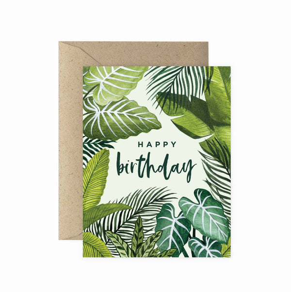 Paper Anchor Co. - Foliage Frame Birthday Greeting Card