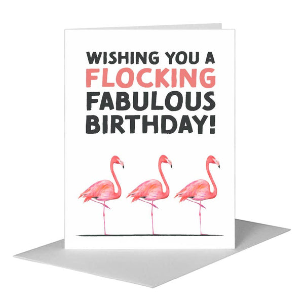 Printed Canvas - Flamingo, Greeting Card (8452D): A2 Card