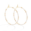 Splendid Iris - Miyuki Delica Hoop Earrings: Blue/teal