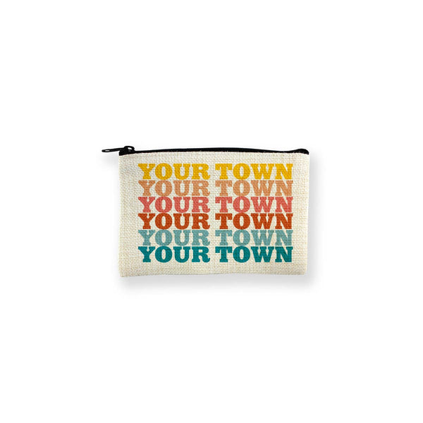 Rock Scissor Paper - Personalized City Small Zip Pouch - Supergraphics Name Drop: Cool (02)