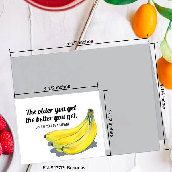 Printed Canvas - Bananas, Greeting Card (8237P): A2 Card