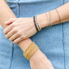 Splendid Iris - Set/12 miyuki delica stretch bracelets: Soft Colors