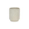 Cheungs Home Decor - Parlora Crossed Diagonal Pattern Ceramic Pot - White: Small