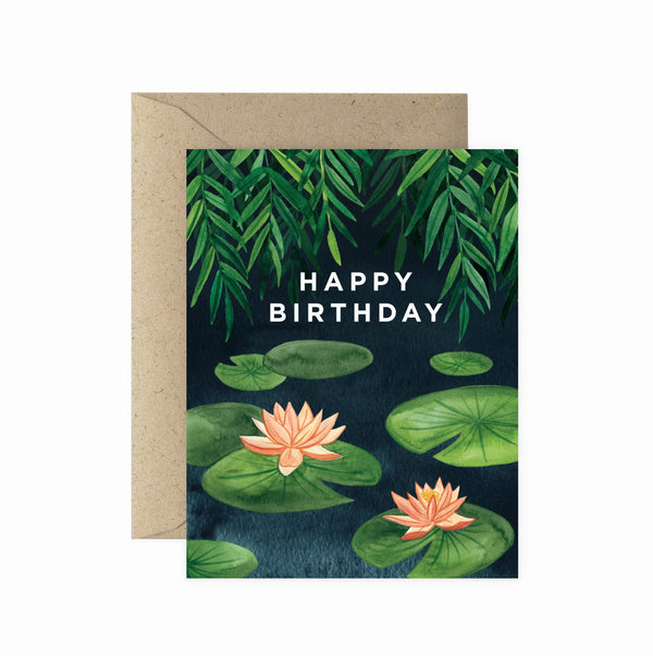 Paper Anchor Co. - Lily Pond Happy Birthday Greeting Card