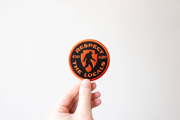 Squatchy - Respect The Locals Bigfoot Embroidered Patch | Woven Emblem