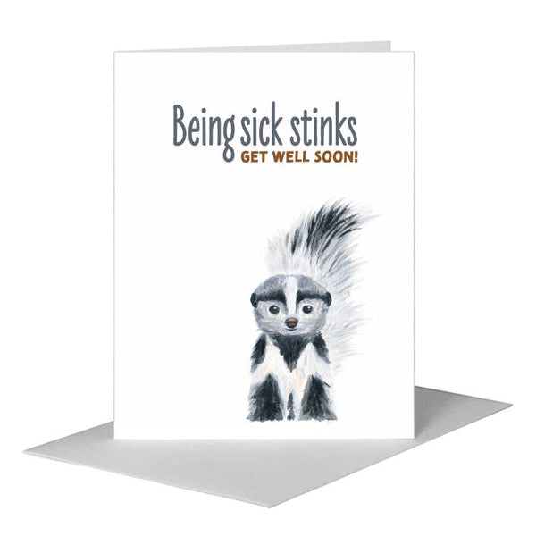 Printed Canvas - Skunk Face, Greeting Card (8111D): A2 Card