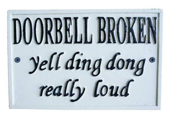 NACH - ~doorbell broken~ sign