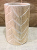 Midwest Craft House - RUSTIC PLANT POT AND STAND, ARROW GROVE PATTERN