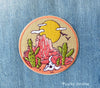 Lucky Sardine -  Desert Wild West Skull & Cactus Embroidered Iron-On Patch: Yes (Include Retail Packaging)
