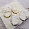 Treasure Wholesale - Simplified Geometry Hoop: Yellow Gold / Medium