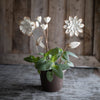 Foreside Home & Garden - Abeline Set of 3 Antique White Metal Floral Stems