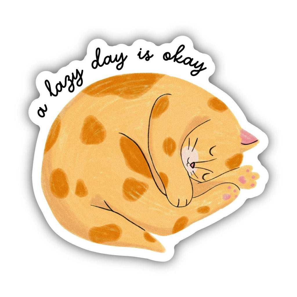 Big Moods - A Lazy Day Is Okay Cat Sticker