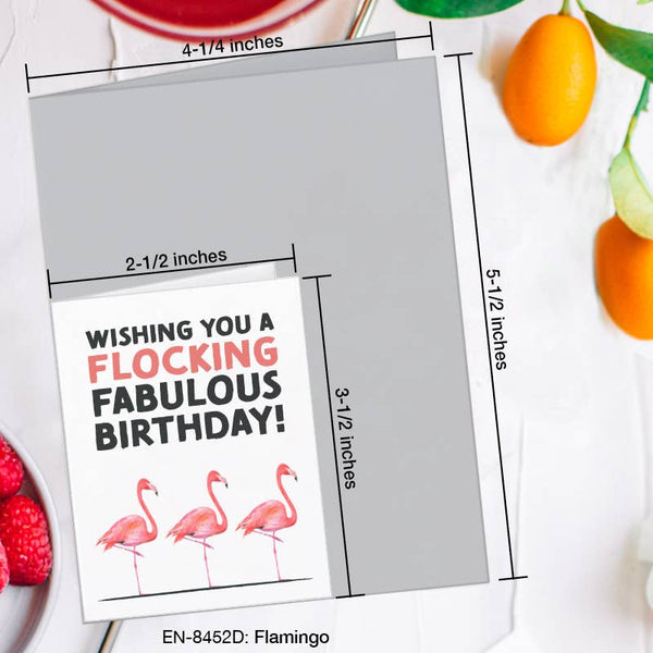 Printed Canvas - Flamingo, Greeting Card (8452D): A2 Card