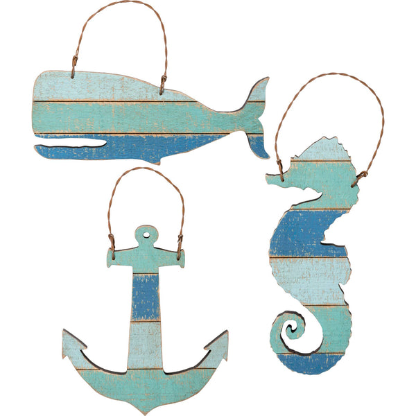 Primitives by Kathy - The Sea Slat Ornament Set