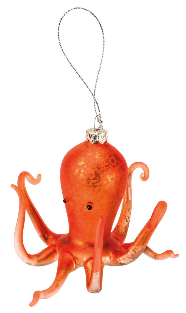 Primitives by Kathy - Glass Coral Octopus Ornament