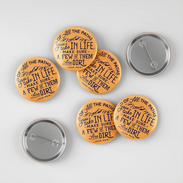 Poppy & Quail - Dirt Paths Button