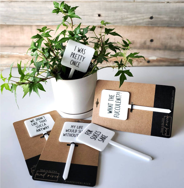Mad River - Snarky Plant Marker Stake -  Happy Birthday