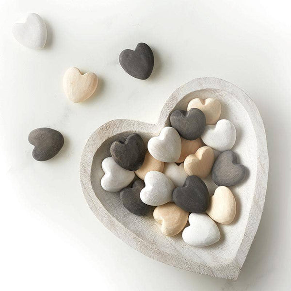 Santa Barbara Design Studio by Creative Brands - Small Paulownia Wood Heart - Grey