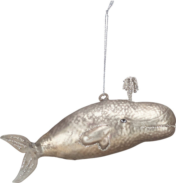 Primitives by Kathy - Glass Gray Whale Ornament