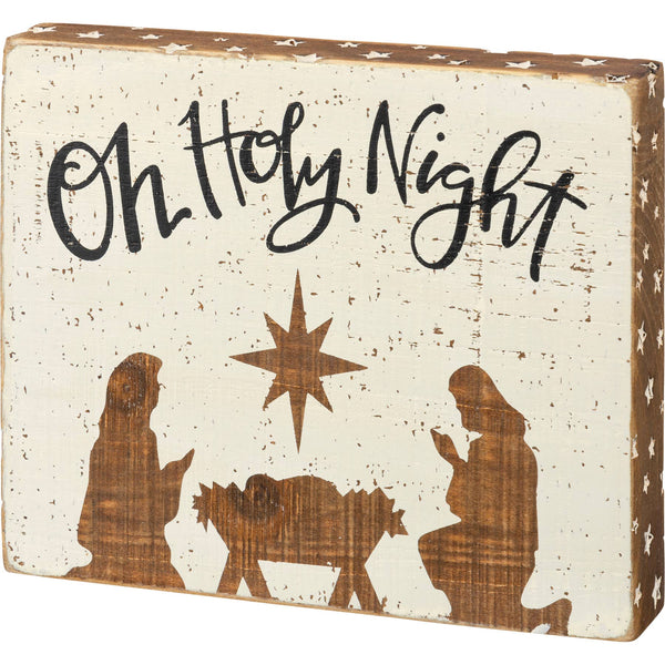 Primitives by Kathy - Oh Holy Night Block Sign