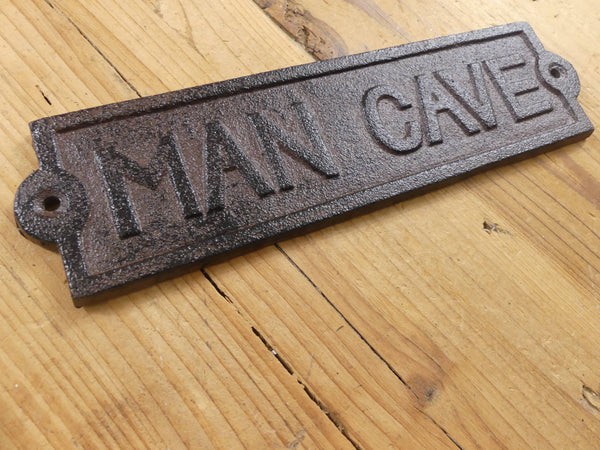 Midwest Craft House - CAST IRON "MAN CAVE" SIGN