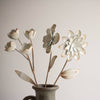 Foreside Home & Garden - Abeline Set of 3 Antique White Metal Floral Stems