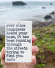 mb art studios - Ceramic screen printed quote wall tag
