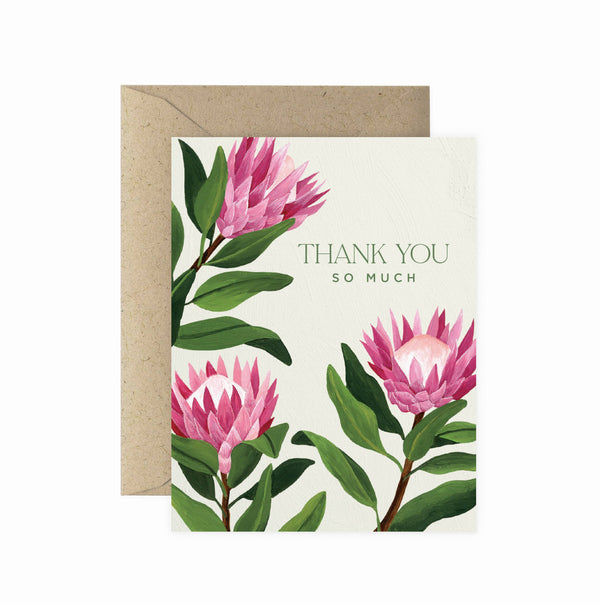 Paper Anchor Co. - King Protea Thank You Greeting Card