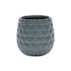 Cheungs Home Decor - Blue Hexagon Patterned Ceramic Planter: Medium