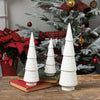 Primitives by Kathy - White Ceramic Christmas Tree Set