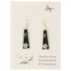 ZAD - Dried Flower Gold Black Bar Earrings