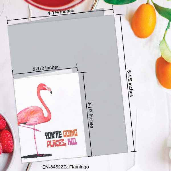 Printed Canvas - Flamingo, Greeting Card (8452ZB): A2 Card
