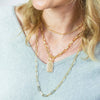 Splendid Iris - 15" Delicate Link Chain Necklace