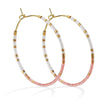 Splendid Iris - Miyuki Delica Hoop Earrings: Multi Bright
