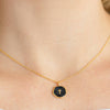 Splendid Iris - Tiny Cross Pendant Necklace: ROSE